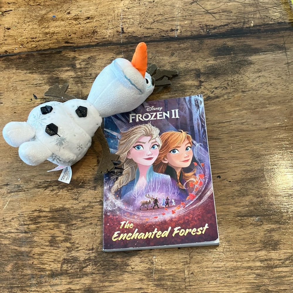 Ty Olaf and Disney Frozenll book.